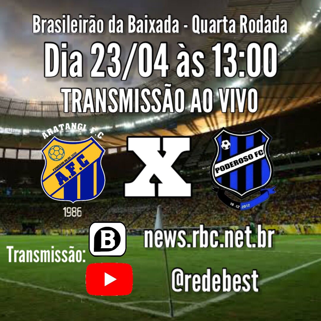 ALÔ NAÇÃO AZULINA !!! 

Domingo teremos esse grande jogo contra a forte equipe do Aratangi, e pela primeira vez na história nosso jogo será transmitido Ao vivo no youtube, 13h a bola rola no Estádio de Heliópolis.

#VAMOSPODEROSO 🇪🇪

Link do canal: youtube.com/live/cOBDEMKgf…