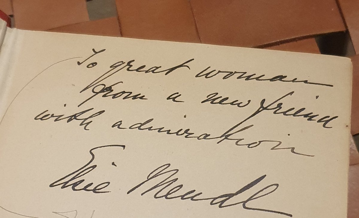 The_PBS's tweet photo. Come with me on a journey. Or rather with this book. This is a signed copy of "After All" by Elsie de Wolfe (aka Lady Mendl) which is quite a find in itself.

Elsie was a world famous interior designer living with her convenient husband and lesbian life-parner in Versailles... https://t.co/aCh1G4gAQ6