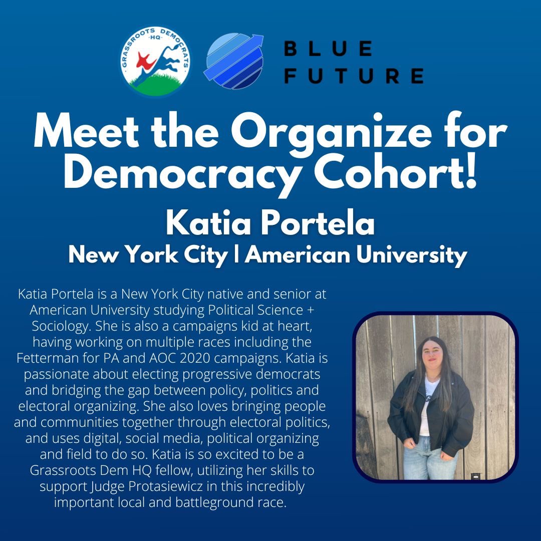 GrassrootsDemHQ's tweet photo. A #TBT shouting out to two of our amazing organizers in the Organize for Democracy Leadership program for Wisconsin. These young individuals helped us make over 5,000 calls!
Can we count on you to make a contribution to make sure we can continue this program?
#defendtheblue https://t.co/SScrF7RDSK