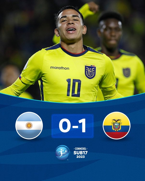 “Ecuador”

Porque venció 1-0 a Argentina y es puntero del #HexagonalFinal del #SudamericanoSub17.
