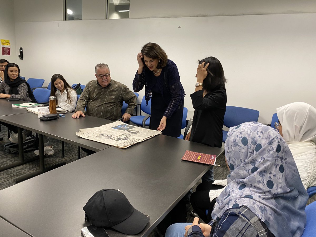 PRMAsstSec's tweet photo. Had a chance to meet with more Afghan women who relocated to Arizona with help from @RESCUEorg and @ASU and are continuing their educations. Their resilience and commitment to a brighter future for Afghanistan are keeping hope alive for Afghans everywhere. https://t.co/MQddWKzav0