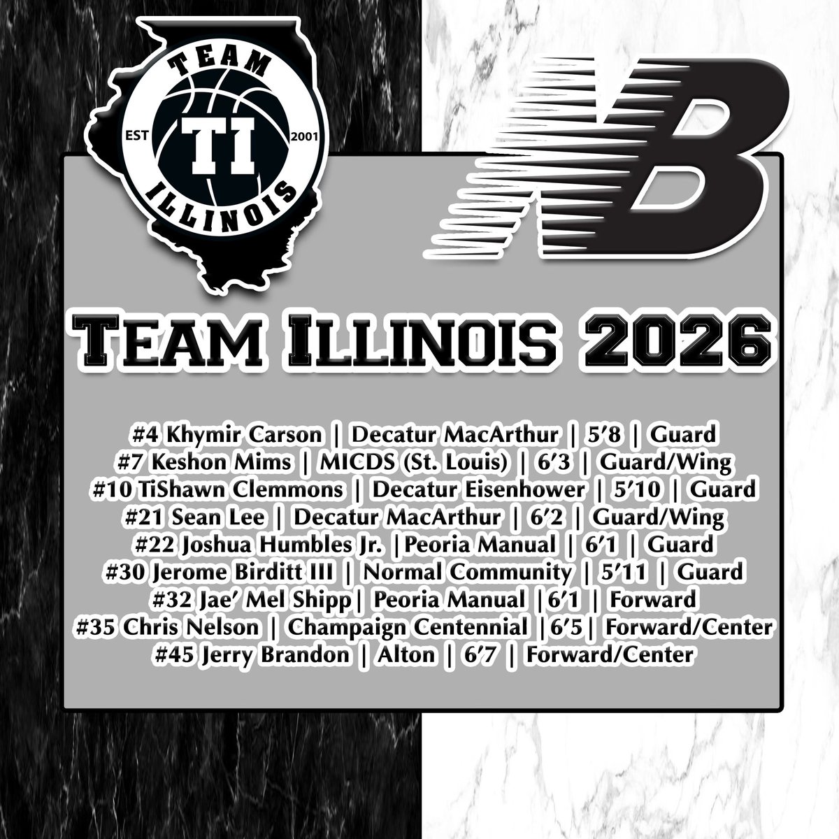 teamillinoisbb's tweet photo. The schedule and roster for our 15U team this weekend. We have some DUDES who are ready to EARN their stripes and live up to Team Illinois brand that was established in 2001. We are competing in the @ny2lasports 2026 Open Division at the Spring Extravaganza. #TIFam https://t.co/ialooFAaBL