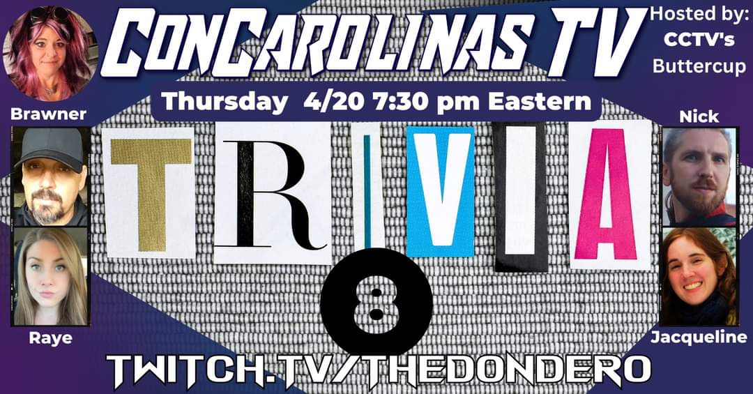 concarolinas's tweet photo. It's about that time! #Trivia #cctv #twitchtv https://t.co/tvcSVhj2W1