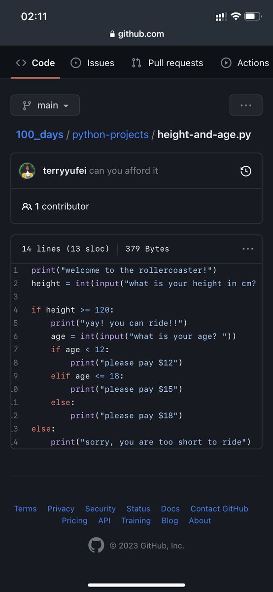 AlmostSophia_'s tweet image. Day 9 of #100Daysofcode & #100daysofcodepython got off twitter and did control flow in python.
Off to bed now. See you tomorrow night 🤗