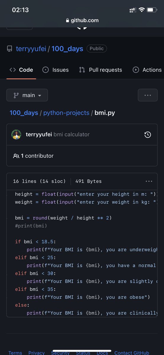 AlmostSophia_'s tweet image. Day 9 of #100Daysofcode & #100daysofcodepython got off twitter and did control flow in python.
Off to bed now. See you tomorrow night 🤗