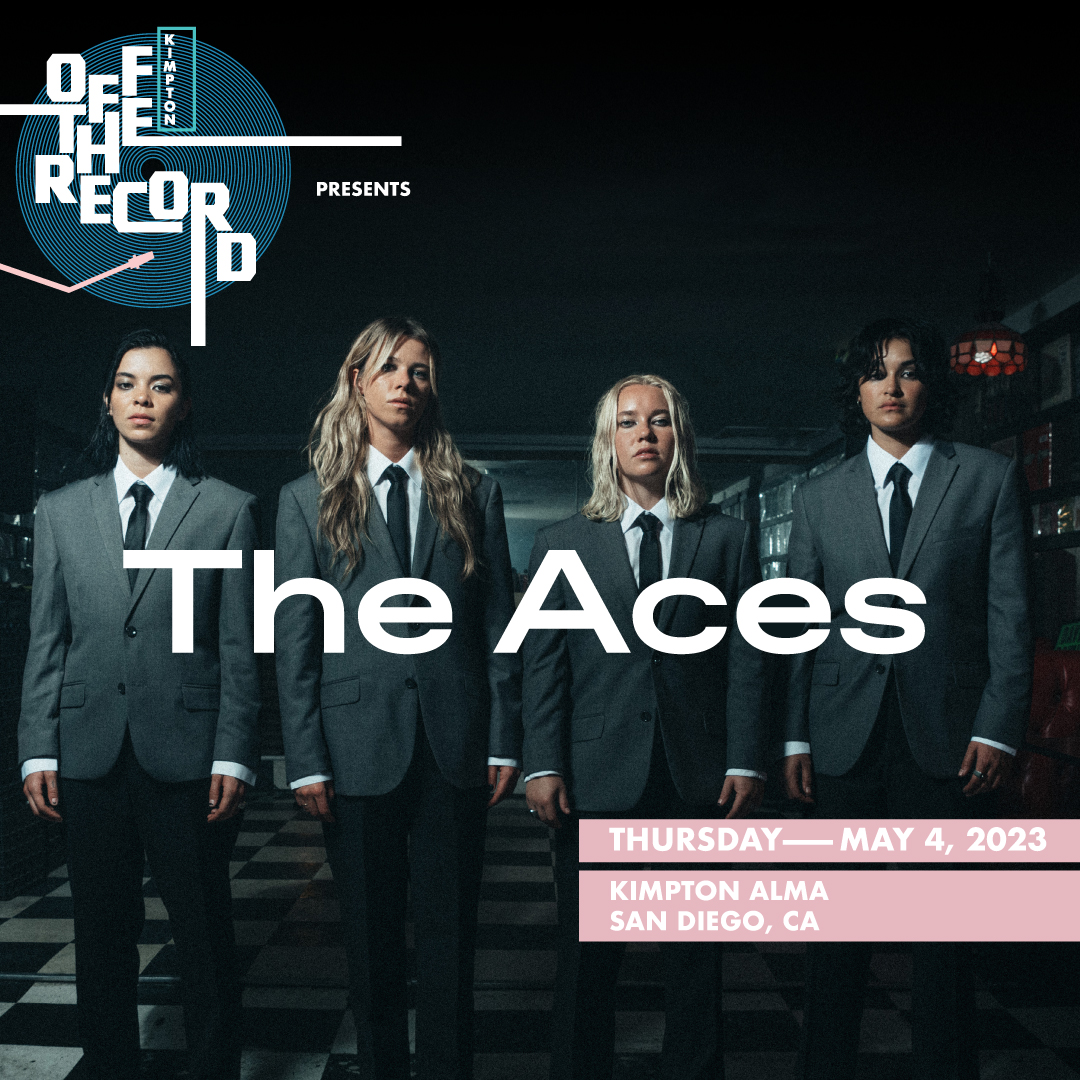 ROOFTOP POOL. Do we have your attention now? We figure there’s no better way to christen our newest rooftop pool deck, Leave of Absence, than with a Kimpton Off The Record show. And the shimmering indie pop sounds of The Aces are right at home with the unscripted, unbelievably