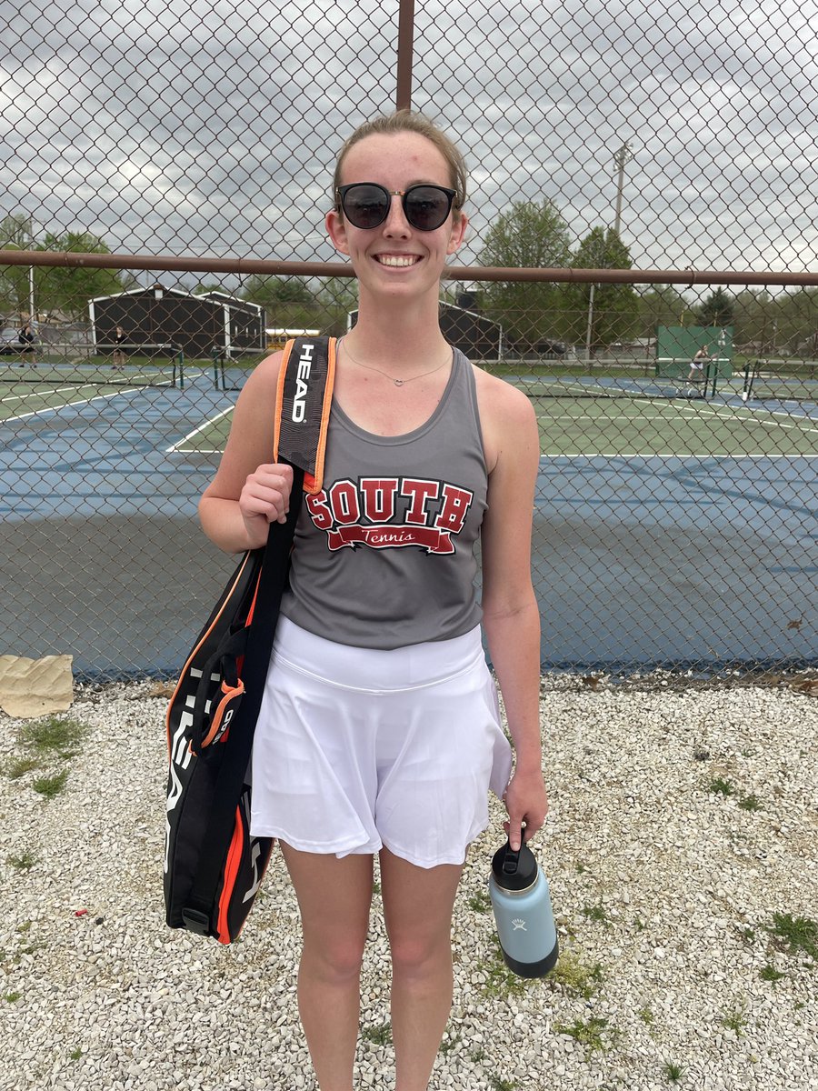 Marley won a 3 set battle at #2 singles!