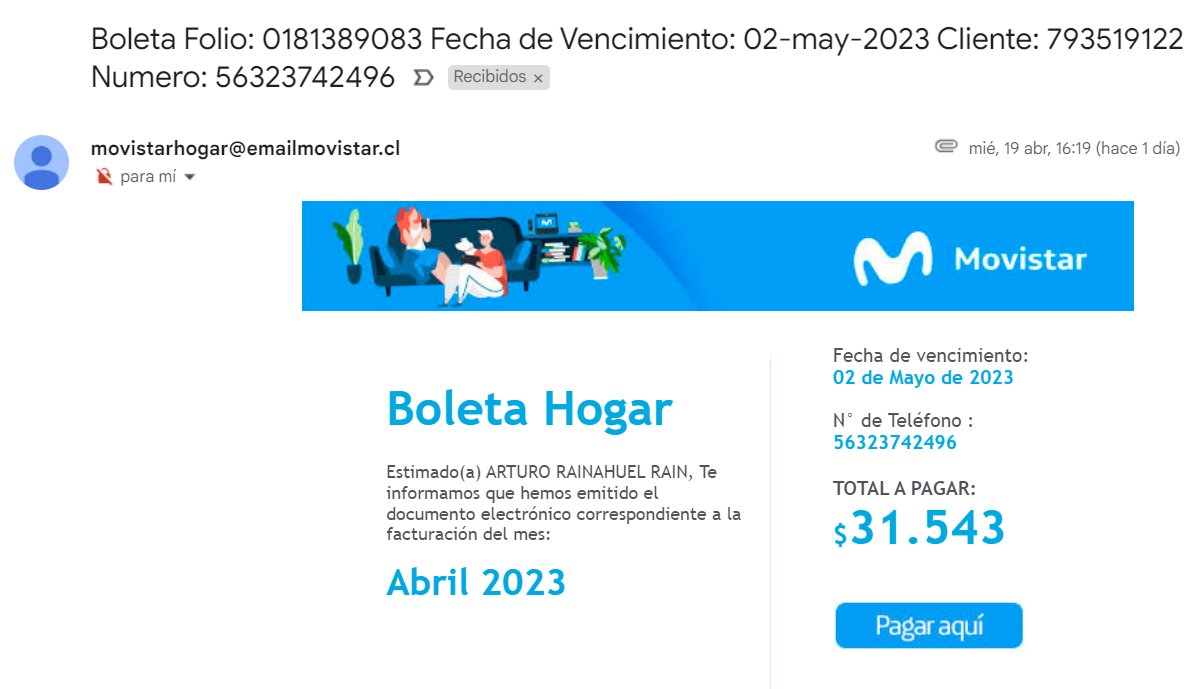 arturox85's tweet photo. @MovistarChile cuando van a dejar de enviarme correos que le pertenecen a otra persona?, les escribí el año pasado y me dijeron que lo arreglarían pero aun sigo recibiendo dicha información. Ni siquiera soy ni vivo en Chile. https://t.co/bQWQlHtEMq