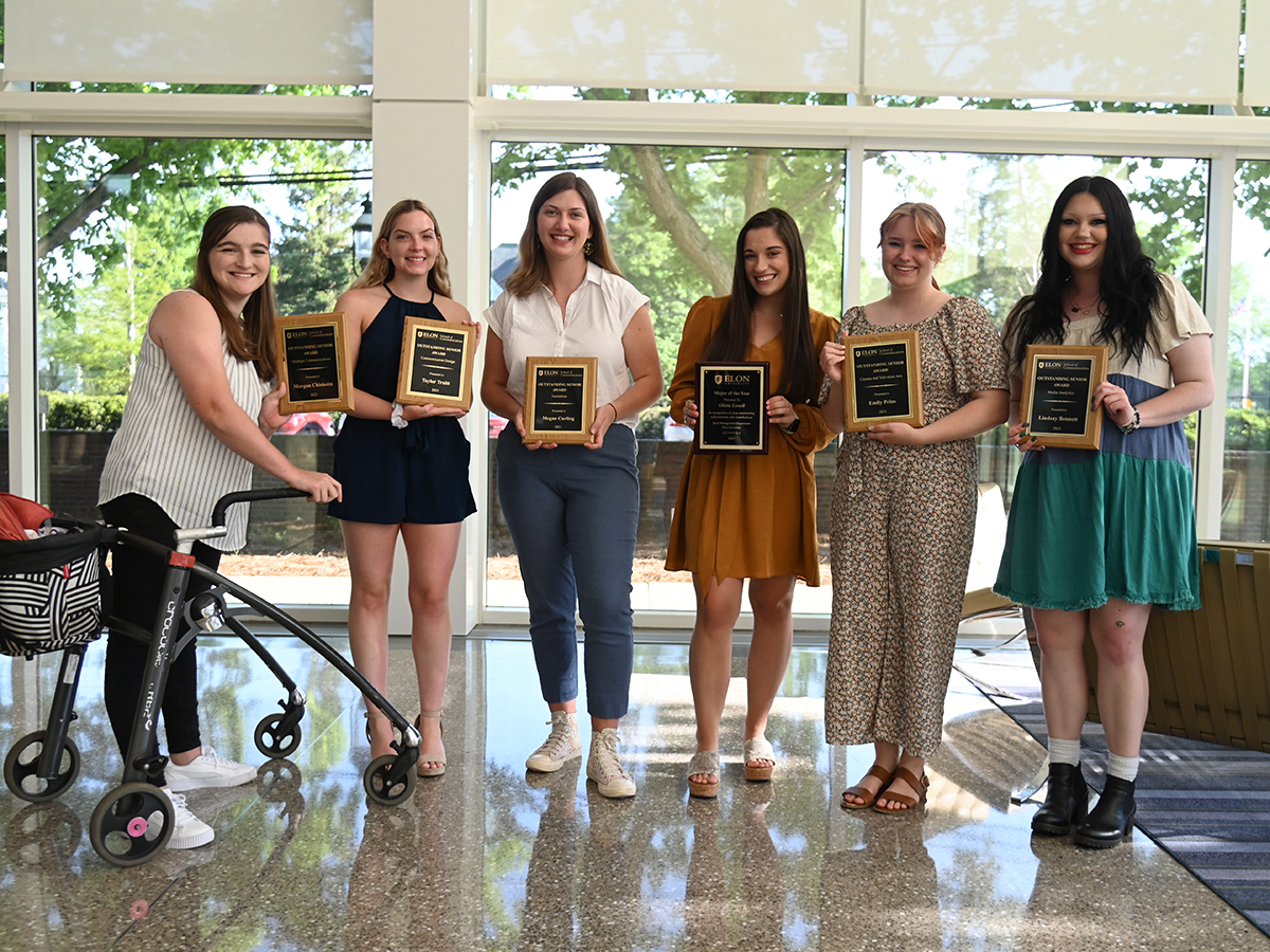 eloncomm's tweet photo. We were thrilled to recognize our outstanding students, faculty &amp; staff at today's awards ceremony, and to say farewell to our colleague &amp; friend @gwscott. We are especially thankful to have a chance to celebrate the late @ElonAlumni Christopher Edwards II '18 with his family. https://t.co/oTCKBCfdEV