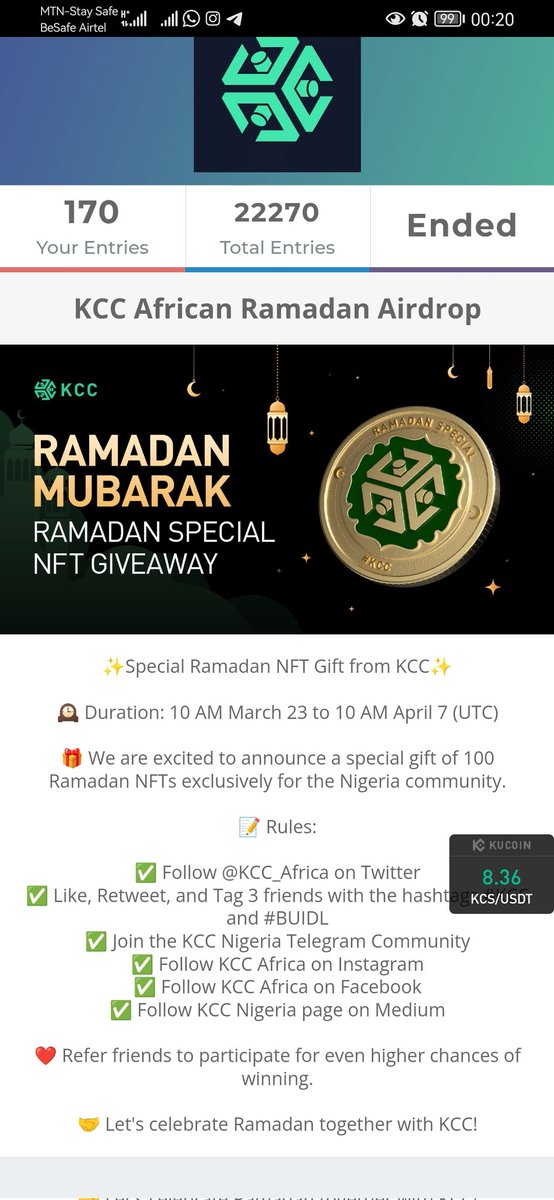 Jikan_Maaji's tweet photo. @KCC_Africa We have done all the tasks you asked for but yet not qualified for even a little Airdrop why KCC? @KCCOfficialTW @KCC_Africa https://t.co/qClLwKjqNA