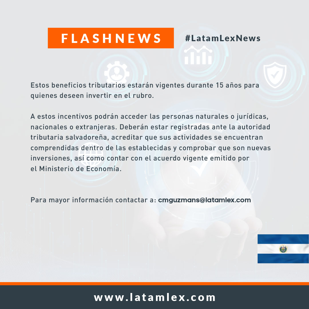 LatamLex_'s tweet photo. #FlashNew El Salvador aprueba ley para incentivar industria tecnológica.
Durante la sesión plenaria de esta semana, se aprobó la Ley de Fomento a la Innovación y Manufactura de Tecnológía, para que el país lidere el desarrollo de manufactura tecnológica avanzada en Latinoamérica https://t.co/2qusyzxupO