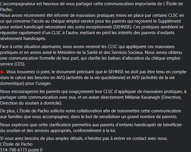 Catherine_2_0's tweet image. @PCitoyen @francoislegault @cdube_sante #handicap #clsc source : facebook.com/etoiledepacho/…