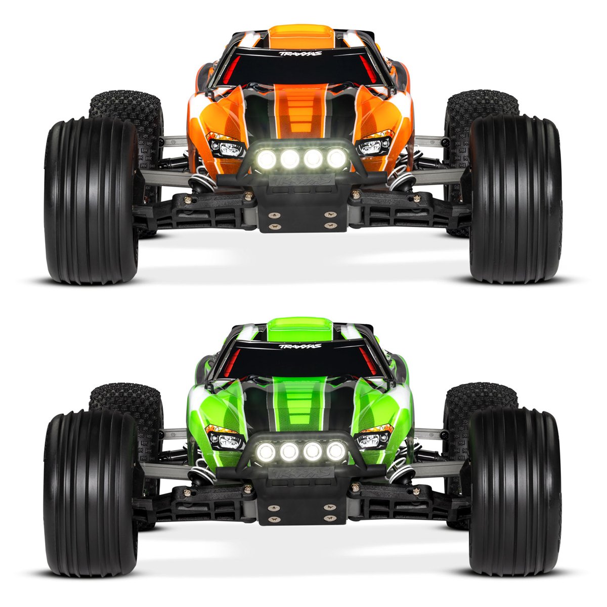 Traxxas's tweet photo. 🧡 Orange or Green 💚
Good news… they’re BOTH on SALE 🤑 —> https://t.co/WVvigM3CYH

Brighten up your weekend with an LED-equipped #Traxxas Rustler.. or 2! 💡

[[Model # 37054-61]] #TraxxasLED #TraxxasRustler #TraxxasSALE
#FastestNameInRadioControl #RC https://t.co/xVkjf2ccG3