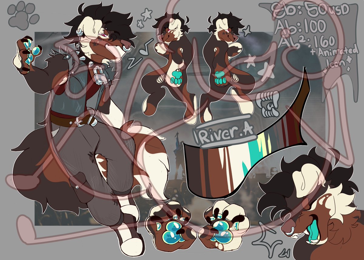 RiverAspens's tweet photo. Auctioning off this adorable custom boi! 
SB: 50
MI: 5
AB: 100
AB2: 160 +animated icon
CB: 50
All prices listed in USD!! Comment below with an offer!   Cash > Art > Trades > Gift cards ect.
#custom #art #Auction #customart #furry #furryart #forsale #Sales #artsale #Commission https://t.co/kMlYjWz2sC