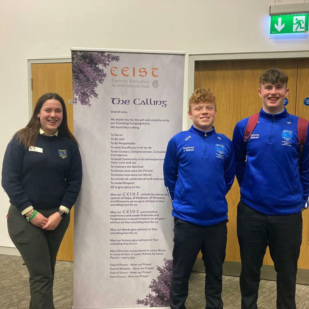 Scoil Mhuire students Rachel, Stephen, and Jack attended a Ceist Leadership Conference on Wednesday, 19th of April, on the DCU campus. A very informative day was had! @ceist1