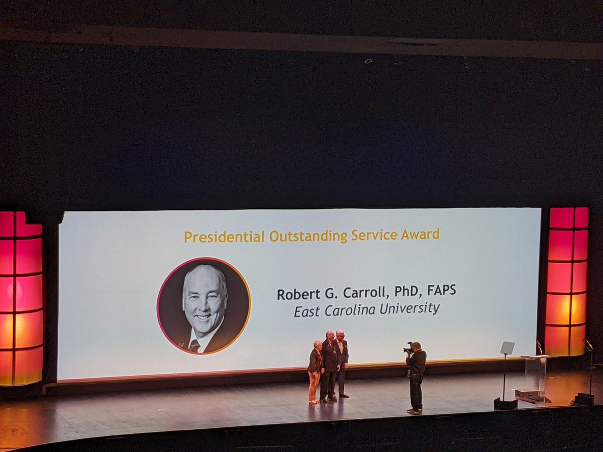 Congratulations Dr. Rob Carroll on the APS Presidential Outstanding Service Award! #APS2023 @ECUBrodySOM