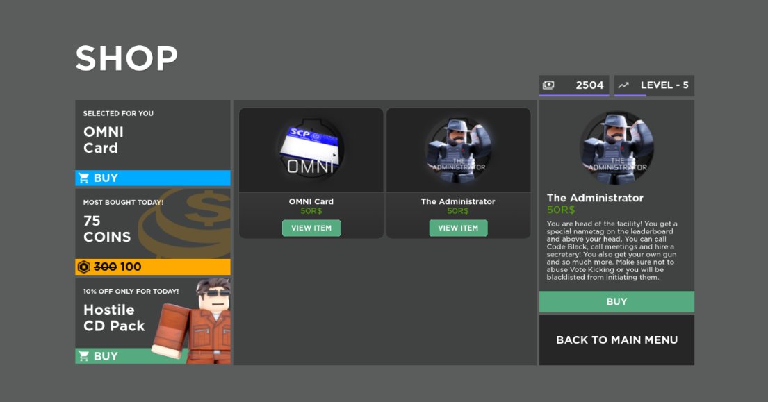 h1ddenscript's tweet image. SCP - Area 47 Main Menu UI

#RobloxDev #uidesign #UI