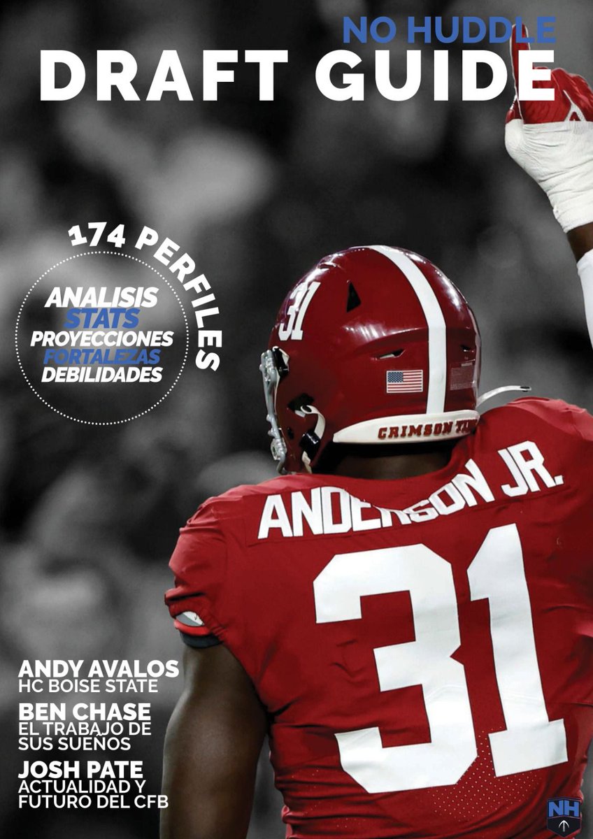 nflnohuddle's tweet photo. 🏈NO HUDDLE DRAFT GUIDE 2023🏈
Ya podés descargar totalmente gratis nuestra guía esencial para el Draft 2023. Incluye:
🏈Análisis de 174 prospectos.
🏈Entrevista con head coaches y analistas de college.
🏈Historias de la temporada 2022.
🏈Mock Drafts, Big Boards y mucho más. https://t.co/Xtb7nM2vnO