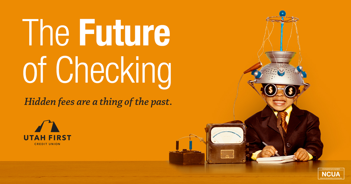 Utah_First's tweet image. Hidden fees are a thing of the past with a checking account at Utah First. In fact, our personal checking is a thing of the future with infinite account access, unmatched overdraft protection, and revolutionary rewards on debit purchases. utahfirst.com/checking-c/