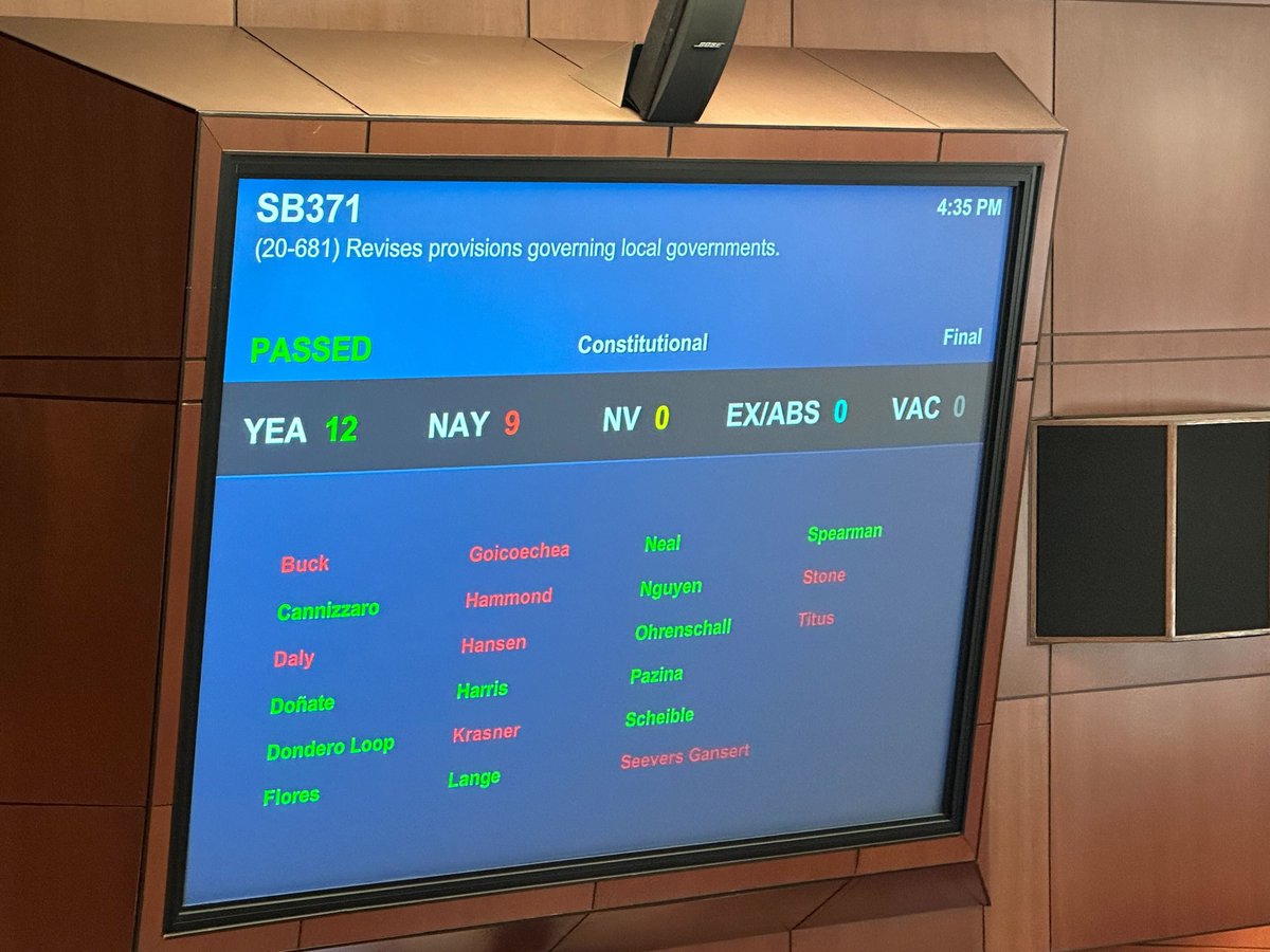 theNHJA's tweet photo. JUST IN: SB371 on Dillon's Rule & Neighborhood Stability has passed the Senate Floor! https://t.co/RcDwsXBoCo
