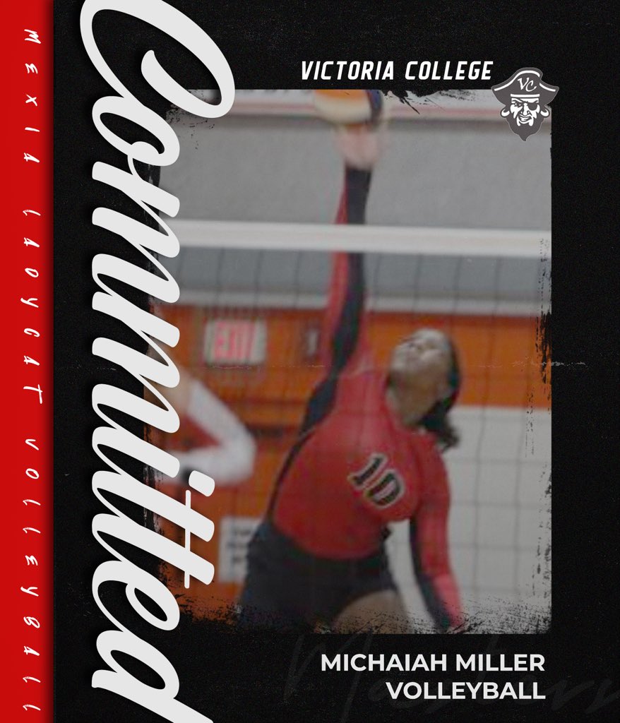 Mexia_Athletics's tweet photo. Congratulations to Michaiah Miller as she commits to Victoria College to continue her educational and Volleyball Career! #WEKAT #RecruitMT https://t.co/WB5KkJPe8k