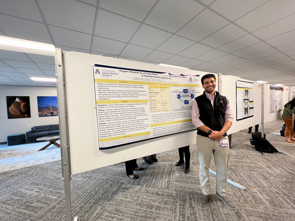 UAZTucson_IMRes's tweet photo. Our residents showed up in fine form to present their work at Research Academic Half Day. Seen here: Drs. @niharikav211 , Uhland, Call, and Kreutzfeldt.
📸: Dr. Vennelaganti https://t.co/4WQXTa30qF