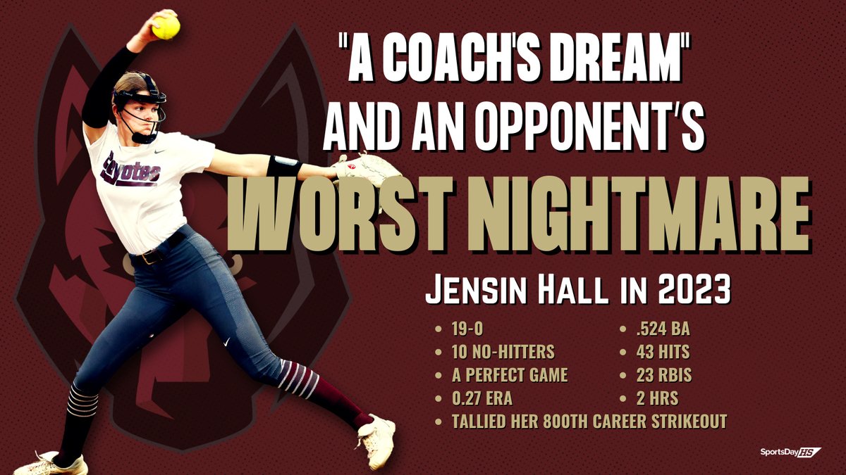With 10 no-hitters and over 800 career strikeouts, Frisco Heritage’s Jensin Hall is D-FW’s greatest pitching threat 🥎🔥👇

Full story: bit.ly/40lJBIs👈

<a href="/Lassimak/">Lia Assimakopoulos</a> | #txhssoftball