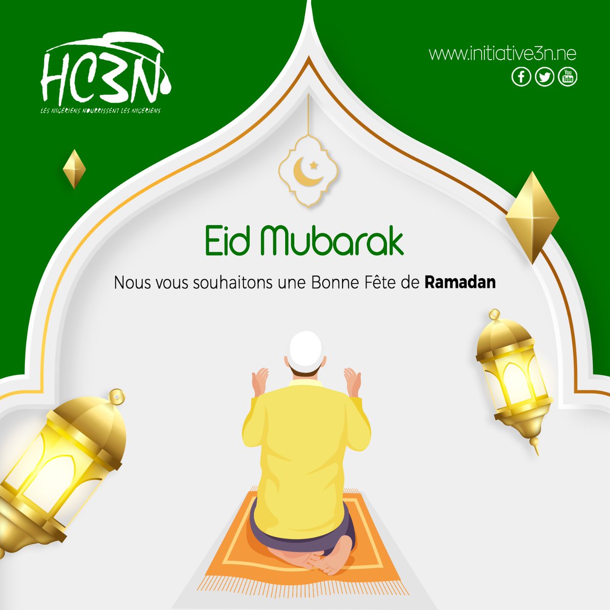 Initiative_3N's tweet photo. Nous vous souhaitons une Bonne Fête de Ramadan.

#I3N
#Eid_Mubarak
#Ramadan_Kareem https://t.co/R7eHfYtzUd
