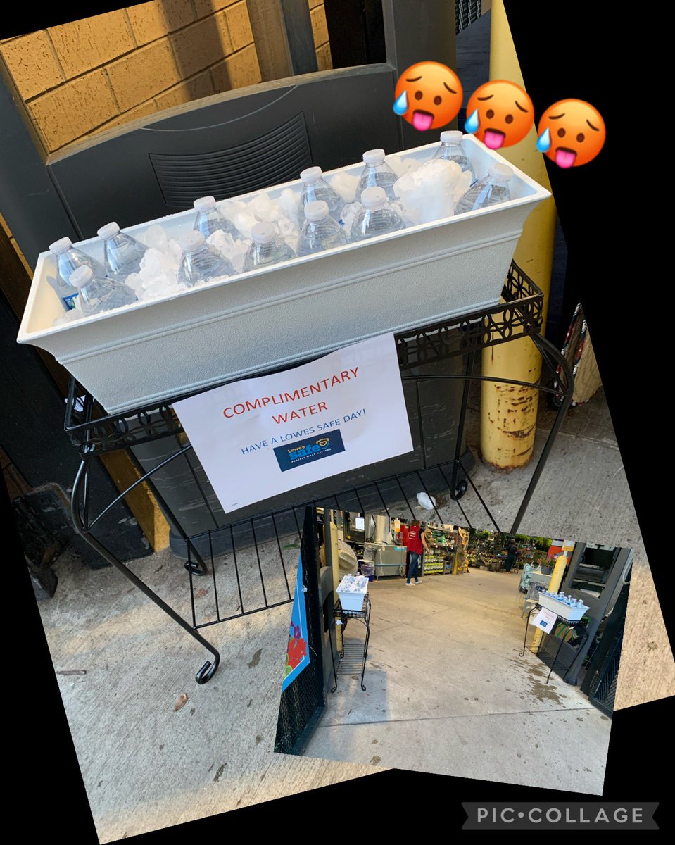 Michael Whitford (@_whitford_mike) on Twitter photo ☀️🔥90 tomorrow?! No problem we are protecting what matters at 3274 OUR ASSOCIATES and OUR COMMUNITY #stayhydrated <a href="/BlueBoxR1/">@BlueBoxR1</a> <a href="/dlschroder/">Diane Schroder</a> <a href="/JonesNormajo/">Norma Jones</a> <a href="/KoPrueng/">Komes Pruengpunyanon</a> <a href="/bcscott33/">Brian Scott</a> @meronH1290 <a href="/ShuellWilliam/">William Shuell</a> <a href="/BenitoKomadina/">Benito.Komadina@Lowes</a> <a href="/LowesSafe/">Lowe's Safe</a> ☀️🔥90 tomorrow?! No problem we are protecting what matters at 3274 OUR ASSOCIATES and OUR COMMUNITY #stayhydrated <a href="/BlueBoxR1/">@BlueBoxR1</a> <a href="/dlschroder/">Diane Schroder</a> <a href="/JonesNormajo/">Norma Jones</a> <a href="/KoPrueng/">Komes Pruengpunyanon</a> <a href="/bcscott33/">Brian Scott</a> @meronH1290 <a href="/ShuellWilliam/">William Shuell</a> <a href="/BenitoKomadina/">Benito.Komadina@Lowes</a> <a href="/LowesSafe/">Lowe's Safe</a>