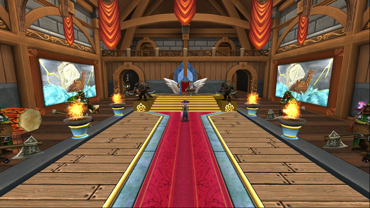 VDrakerider's tweet photo. @Daniel_SS101 @Wizard101 This presents a difficult choice...Bowling is a contender, but I have to award my Blacksmith's Fjord, with its tower defense game, those titles. I believe it is the most refined, fun, and complex project I've completed to date.

@Wizard101
#Wizard101 
#Wizard101Decorator https://t.co/l7otvAXiwF