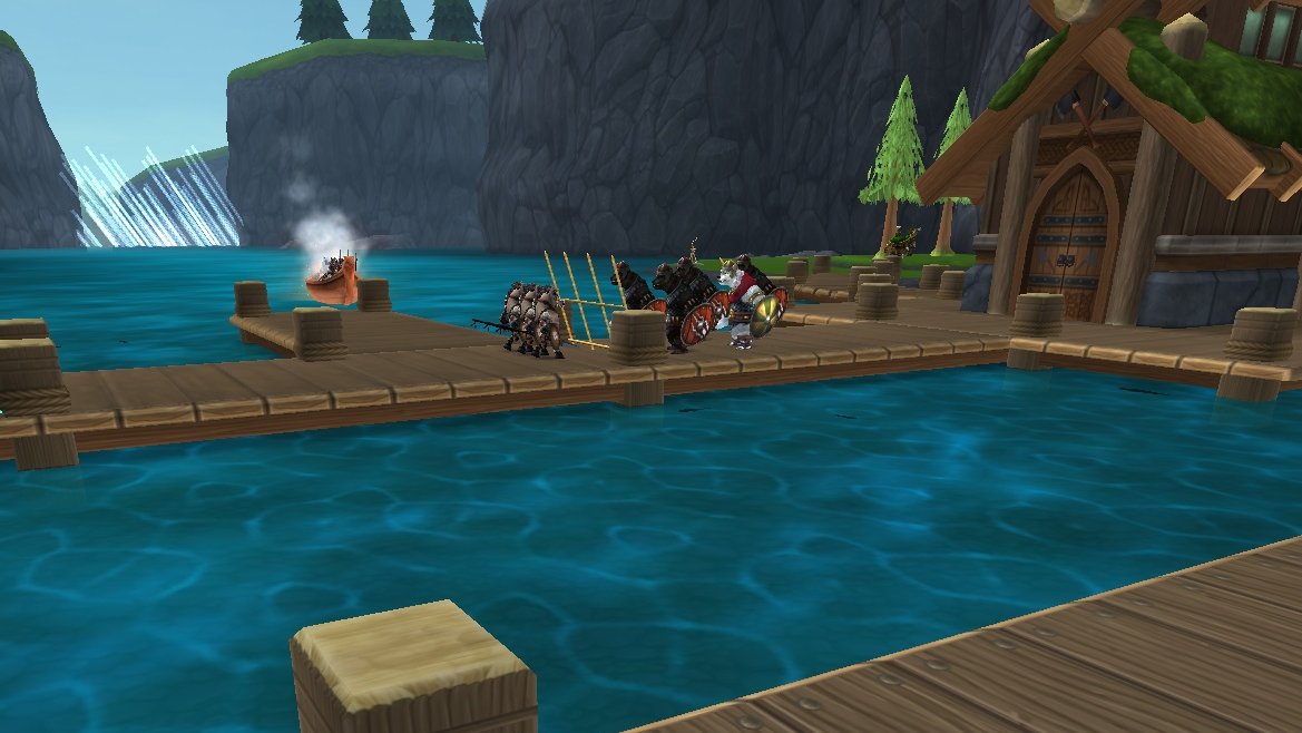 VDrakerider's tweet photo. @Daniel_SS101 @Wizard101 This presents a difficult choice...Bowling is a contender, but I have to award my Blacksmith's Fjord, with its tower defense game, those titles. I believe it is the most refined, fun, and complex project I've completed to date.

@Wizard101
#Wizard101 
#Wizard101Decorator https://t.co/l7otvAXiwF