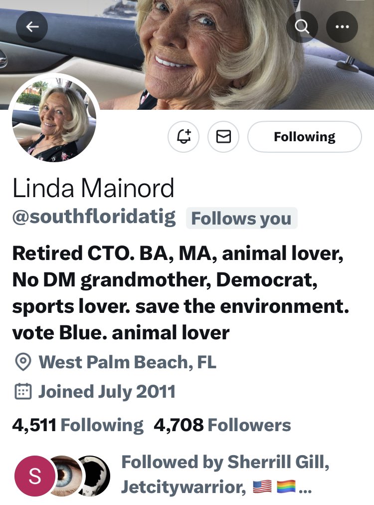 Linda @southfloridatig is getting close to 5K followers she needs 292 to get it done. You guys are the best of the best I know we can do this. RT