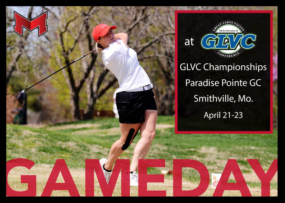 ⛳️The Saints women's golf team @maryvillewgolf team begins 54 holes of stroke play at the GLVC Championships at Paradise Pointe GC in Smithville, Mo. 🐾⛳️#BigRedM #GLVCwgolf #GLVCchamps 💻Video: glvcsn.com 📊LiveStats: results.golfstat.com/public/leaderb…