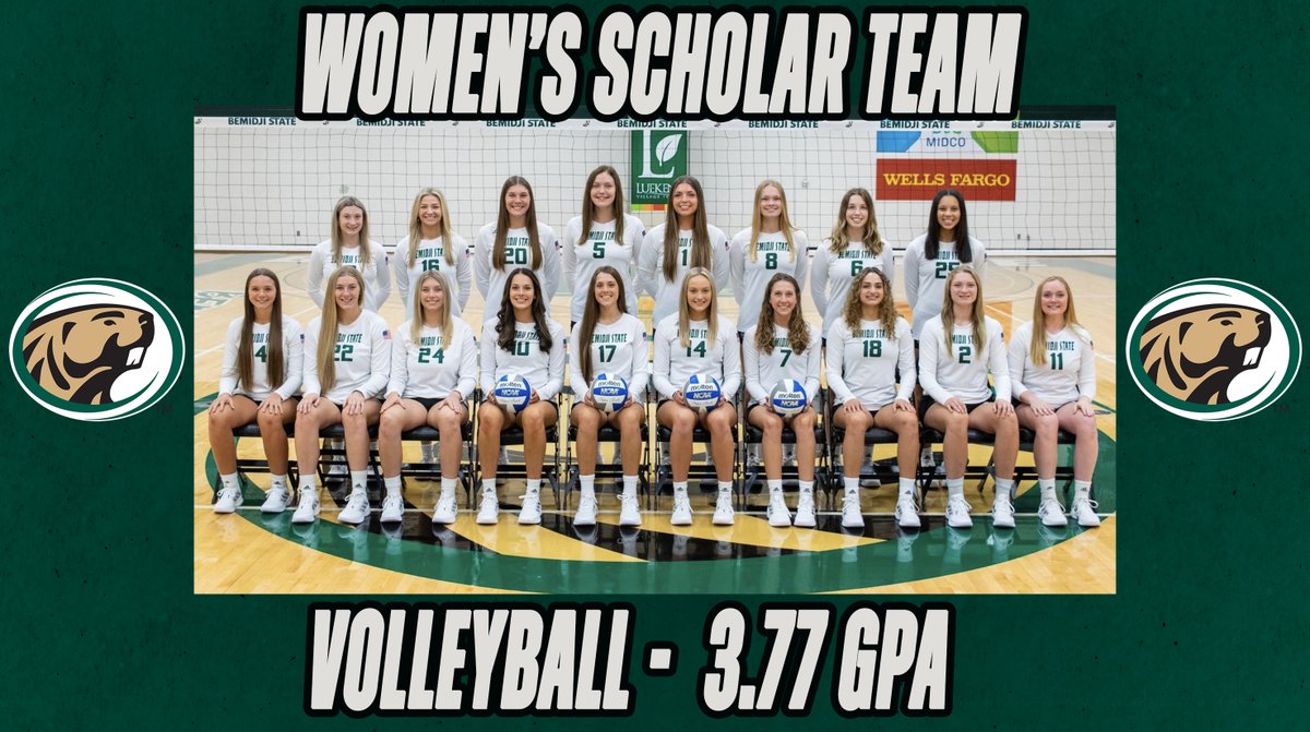 Our women's Outstanding Academic Team GPA is <a href="/BSUBeaversVB/">Bemidji State Volleyball</a>!

#GoBeavers #BeaverTerritory