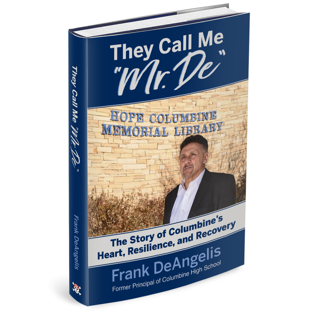burgessdave's tweet photo. 24 years ago today...tragedy. 
But that was NOT the end of the story. 
Eventually the news trucks left. 
In #TheyCallMeMrDe, @FrankDiane72 writes about Columbine's heart, resilience, &amp; recovery. 
Powerful read.
https://t.co/mZNOYAuTUC
#dbcincbooks #tlap #leadlap https://t.co/n7ulbNDsVT