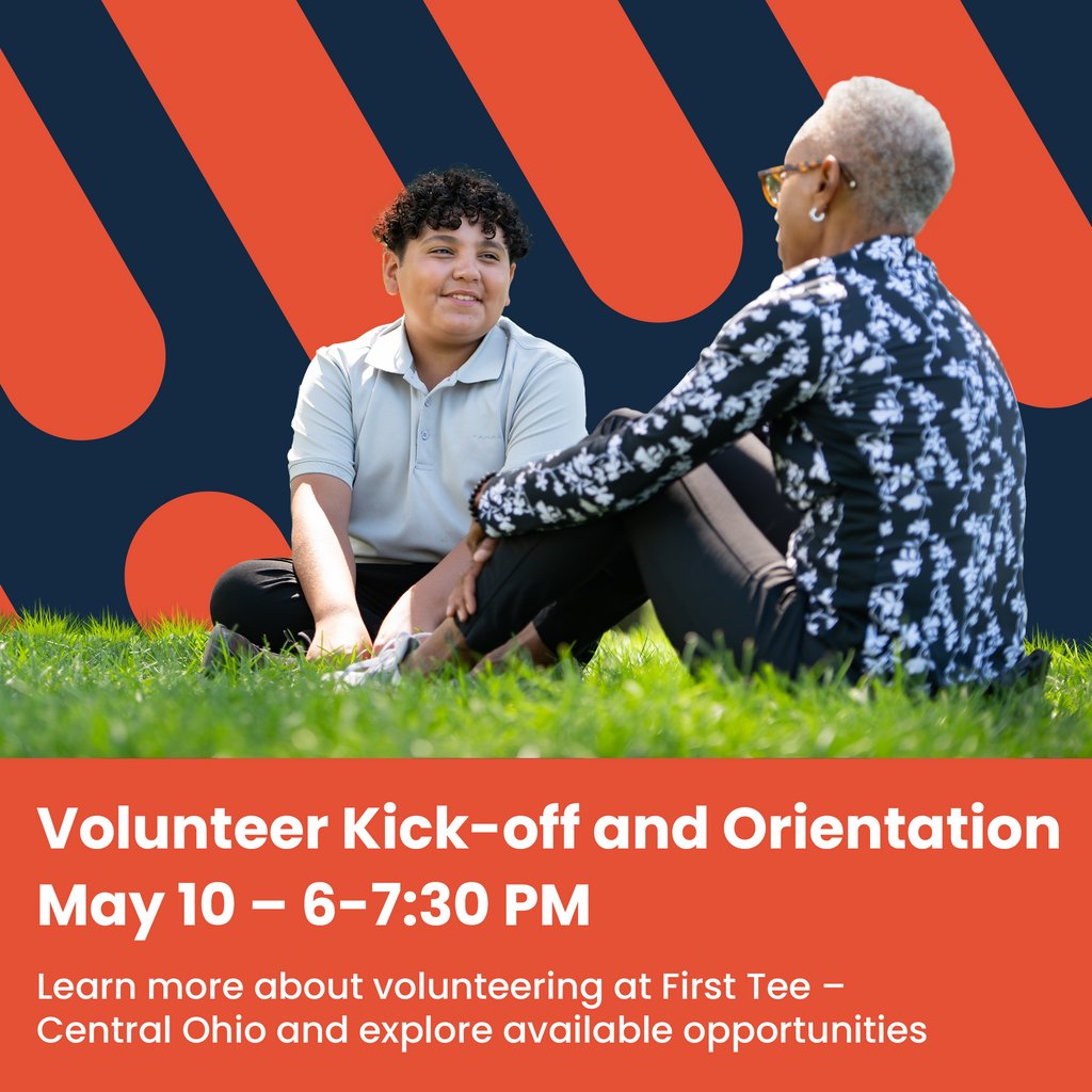 tftco's tweet photo. Have you ever wanted to learn more about what it means to volunteer at First Tee – Central Ohio? Now is your chance! We will be holding a Volunteer Kick-off and Orientation event to share about how you can become a volunteer or coach. Reserve your spot at https://t.co/rcjQ4rNoFF https://t.co/7pkt7CJGJA