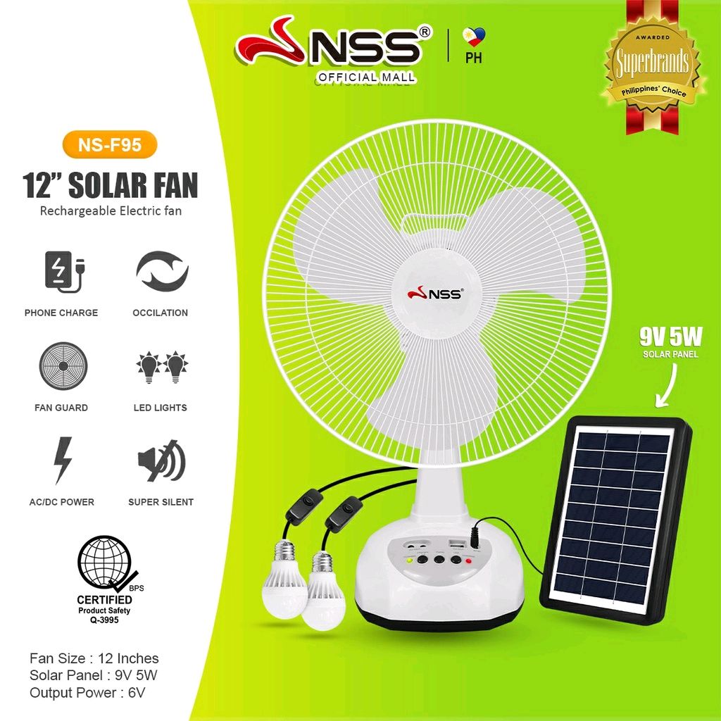 Check out NSS Solar fan with panel #Solar #ElectricFan #Rechargeablefan 12' with #Emergencylight 5W #SolarPanel for ₱999 - ₱1,573. Get it on Shopee now! shope.ee/ePlGljUX?share…