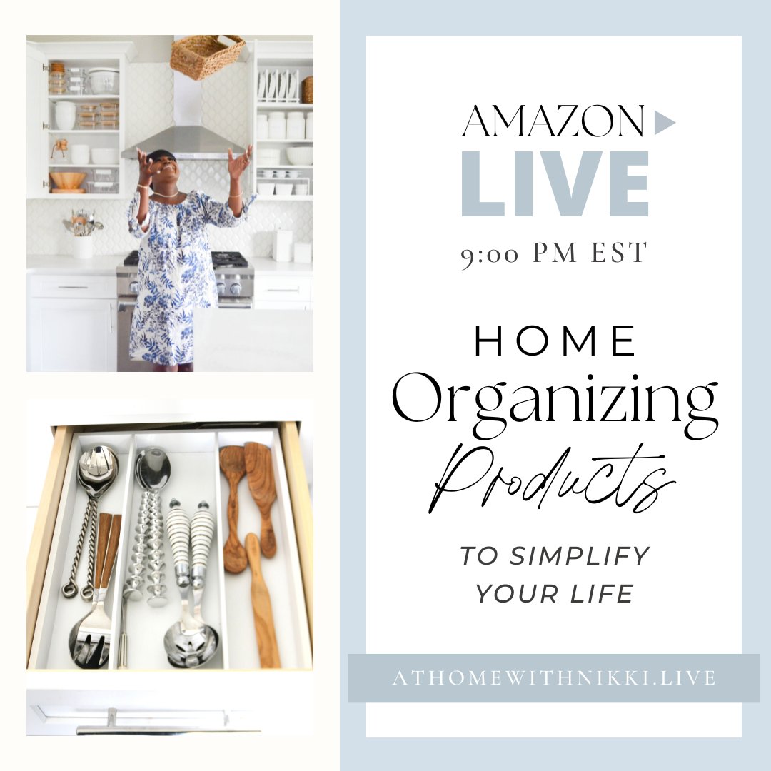 athomewithnikki's tweet photo. Are you tired of feeling overwhelmed by clutter and disorganization in your home?  Set a reminder Friendgirl! Join me live on Amazon tonight as I discuss some amazing home-organizing products that will simplify your life! Link in my bio!

#HomeOrganizing #SimplifyYourLife #JoinMe https://t.co/p5RBhShhIL