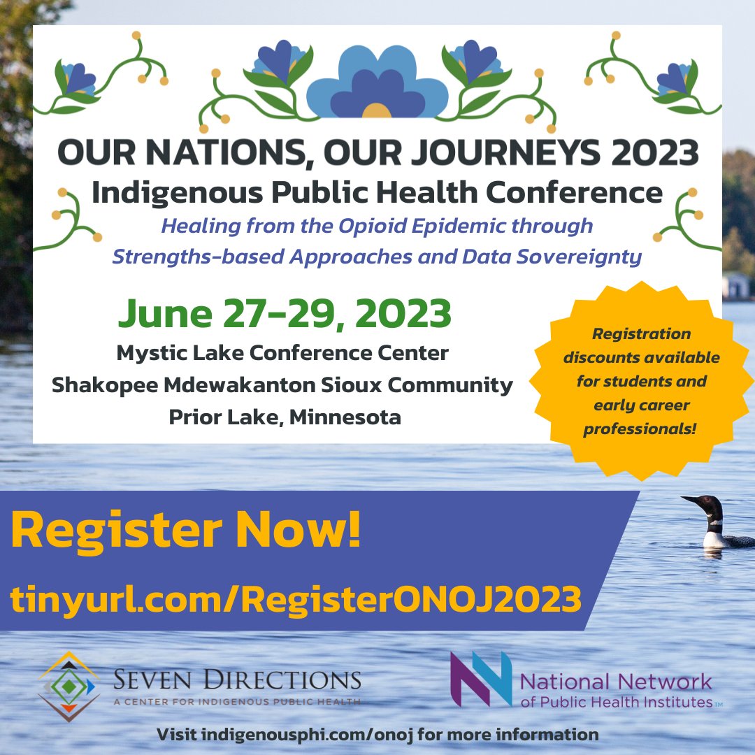 Have you registered for ONOJ 2023 yet? The deadline is May 26!

#NativeTwitter #IndigenousHealth #OpioidPrevention

🔗 tinyurl.com/RegisterONOJ20…