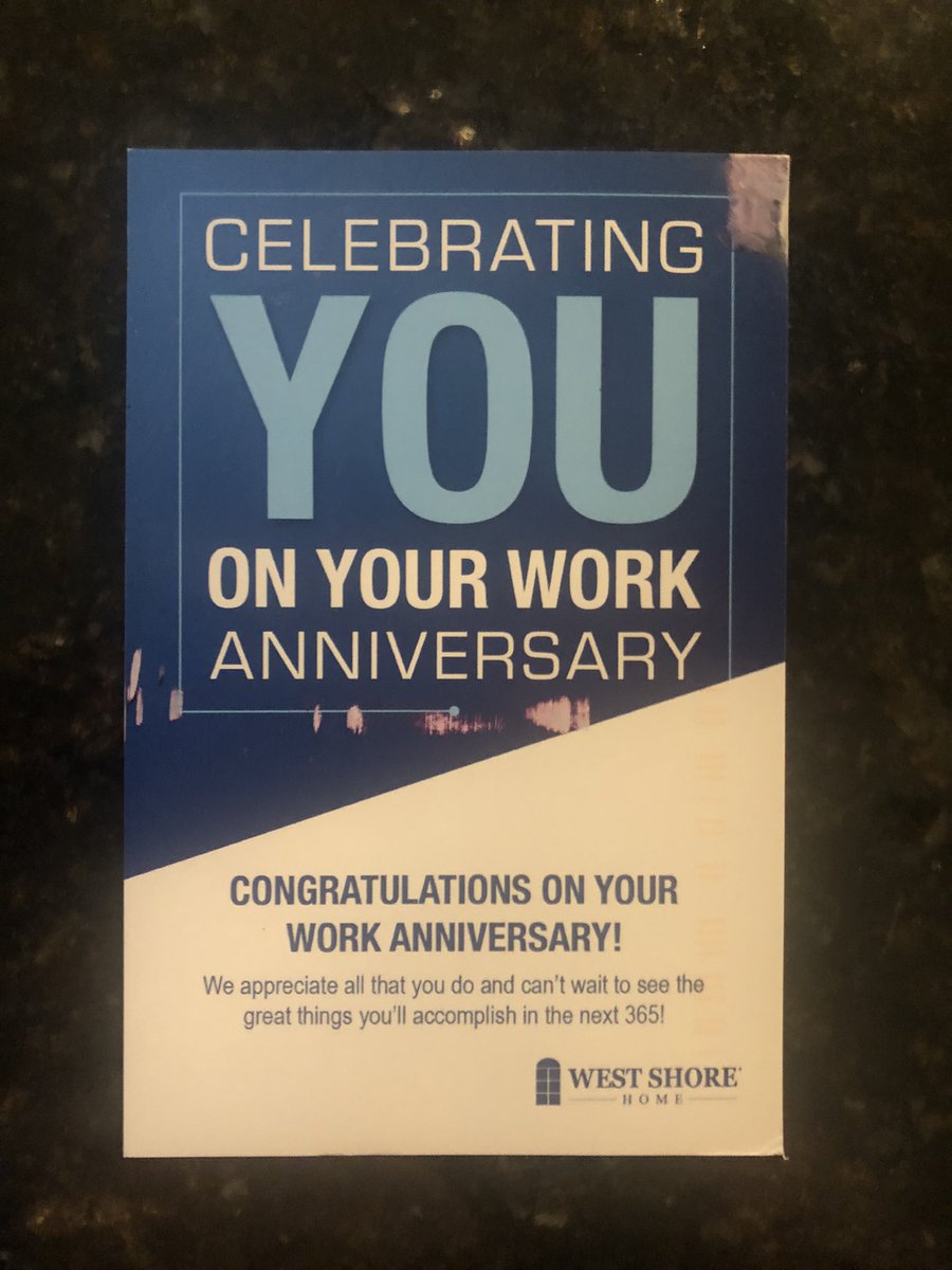 David Freed (@davefreed41) on Twitter photo Received my 2 year work anniversary card from <a href="/westshorehome/">West Shore Home</a> today. Still pinching myself that I have the opportunity to contribute to this great American success story #Don’tBlink Received my 2 year work anniversary card from <a href="/westshorehome/">West Shore Home</a> today. Still pinching myself that I have the opportunity to contribute to this great American success story #Don’tBlink