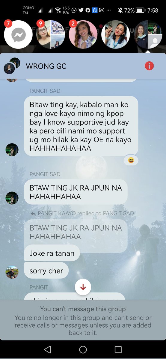 _tenleeist's tweet photo. i'm so fucking devastated. my bbfs chatted this sa gc after they saw me crying on my ig stories bc of moonbin. you will never understand. fucking insensitive. you are not fucking helping. 

ps: OE (OA), hilak (umiyak) https://t.co/Zoz3f7jzdX