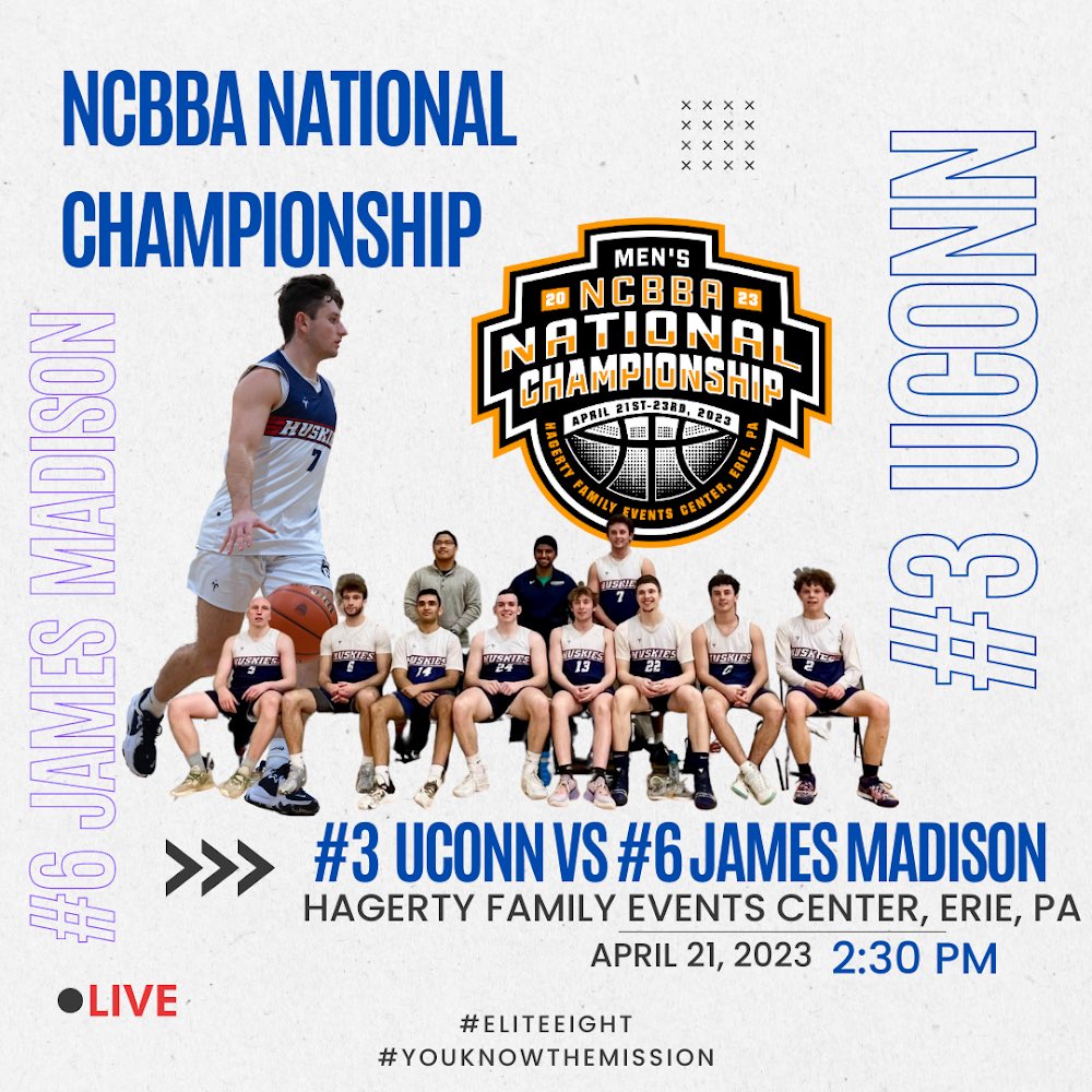 The Squad Has #arrived in Erie, PA ‼️ Round 1 tomorrow against James Madison 🔜 🏀🚨🍿 #eliteeight #ncbba #uconn #umcbb