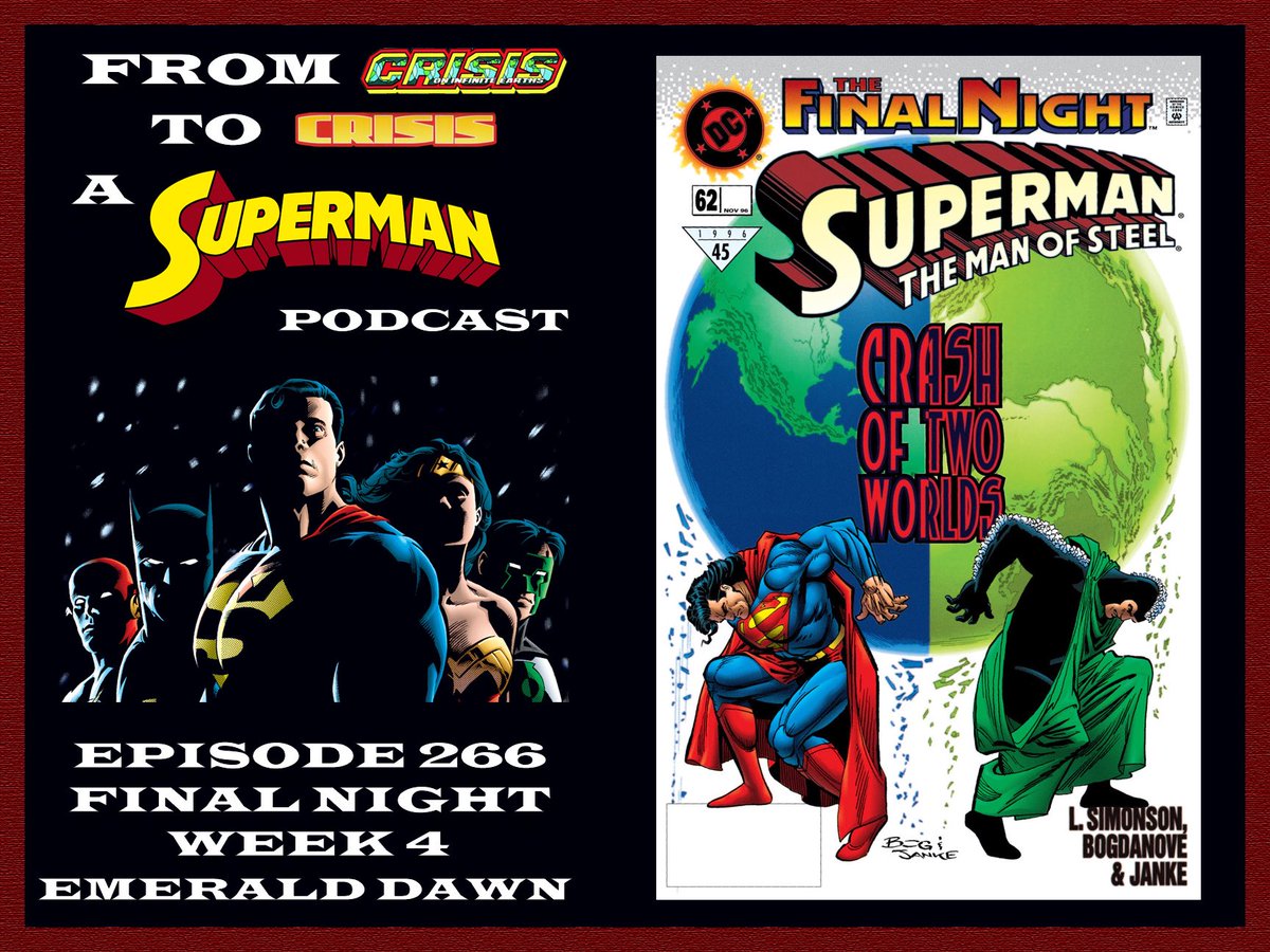 ToCrisis's tweet photo. FCTC’s coverage of Final Night comes to an exciting &amp; action packed end! Issues covered are Superman: TMOS 62, Final Night 4, &amp; the rest of the FN crossover issues!

https://t.co/0Q5kRzLzxk

Heads up…show is taking a (we swear to Rao) scheduled break until June. 

#Superman https://t.co/QStGh74Y2h