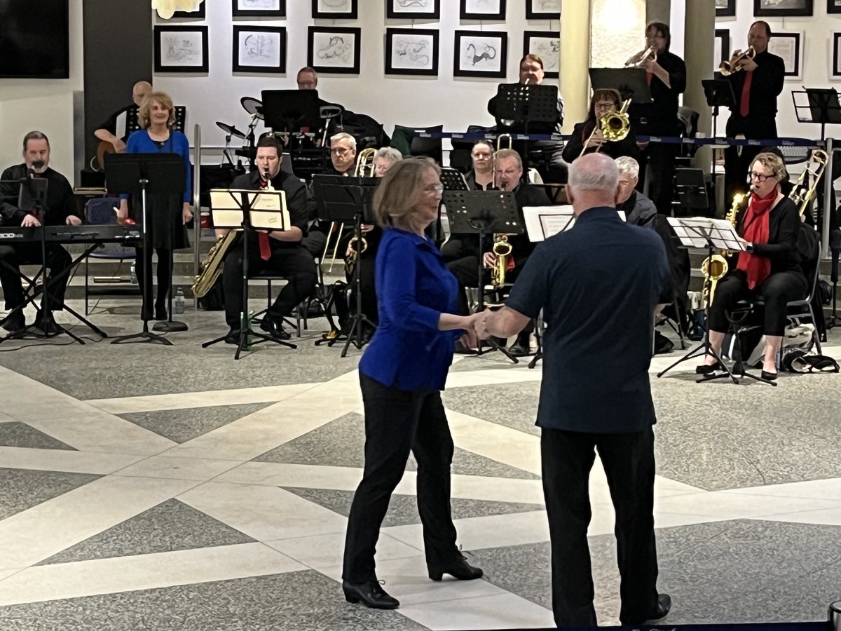 At the Skyliners big band music. Every third Thursday of the month at City Hall rotunda 7 to 9 pm. Great music and a good time.