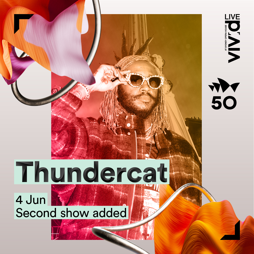 The mighty <a href="/Thundercat/">ashy daddy</a> sold out <a href="/SydOperaHouse/">Sydney Opera House</a>  Concert Hall in a day and a half for #VividLIVE as part of <a href="/VividSydney/">Vivid Sydney</a> - 2nd show just announced for 4 June, be quick!: sydneyoperahouse.com/vivid-live/thu…