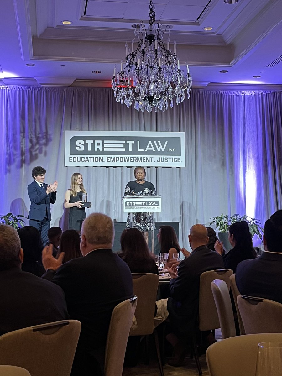 kschmerm's tweet photo. Dunbar High School teacher Shelina Warren brought me to tears tonight accepting @StreetLawInc’s 2023 Classroom Champion Award. Thank you for all that you do to support our youth and future leaders! https://t.co/ycMA2qCthc
