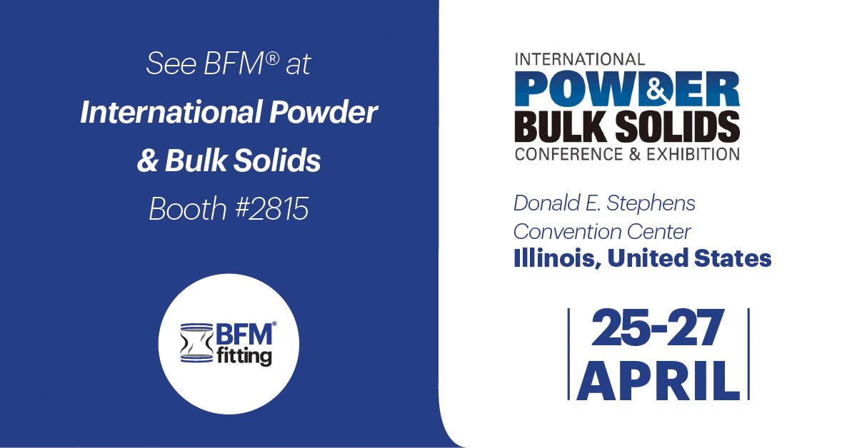 BfmFitting's tweet image. Looking forward to sharing our latest innovations at the #powdershow next week.  If you&apos;re heading there, make sure you stop by and have a chat with Andy and Matthew - they&apos;ll be happy to answer any questions you&apos;ve ever had about flexible connectors! #flexibles #bfmfitting