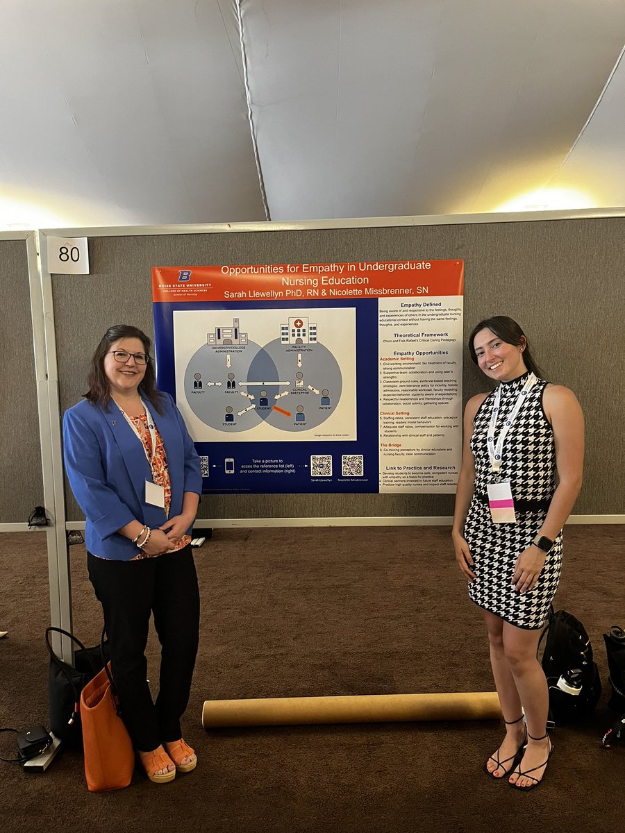 nursesarahPhD's tweet photo. So great to present with this awesome undergrad! #bronconurse #BoiseState #WIN2023 https://t.co/G5MK64Oa92