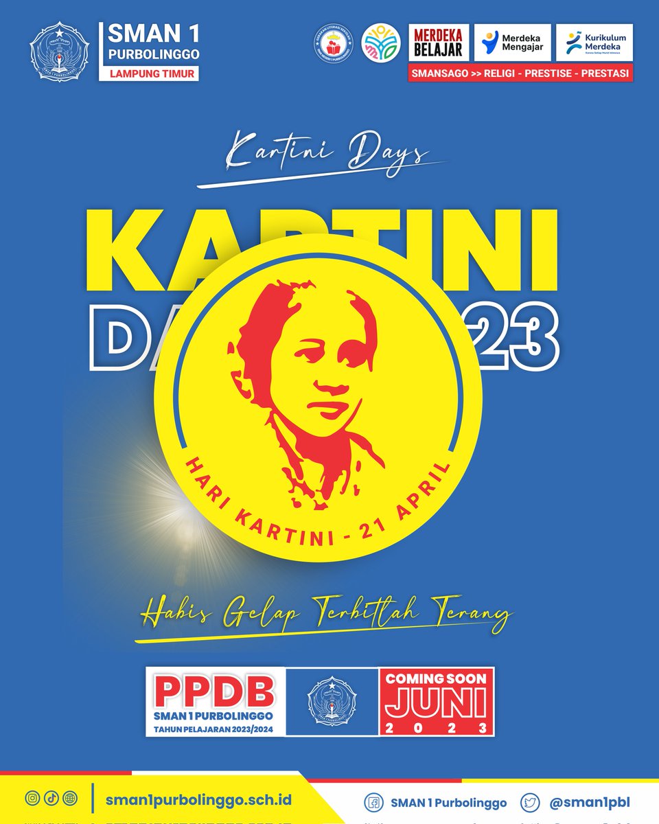 sman1pbl's tweet photo. Selamat Hari Kartini!
Semoga semangat juang Kartini tetap hidup dalam diri kita semua.
#sman1purbolinggo
#smansago
#osismpksmansago
#majubersamahebatsemua
#kartiniday https://t.co/MZdHNnEbYe