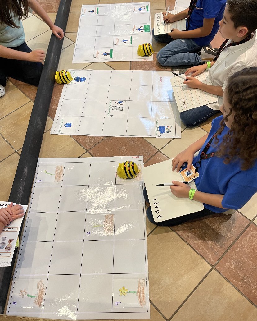 CFISD_Hancock's tweet photo. These second grade Tech Experts did an excellent job with their Bee Bots!! 🐝 🤖 🐝 🤖 #EDTech #CFISDEdTech Thank you for assisting @MrsKovanda and Mr. Chapman! These experts worked hard using their coding skills! @FelderTamera @CarrieAnneEd ⬆️⬇️➡️⬅️⬇️⬆️⬅️➡️⤴️↩️🔄🔄 https://t.co/PJ2cIY3CFo